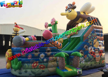 Bee Commercial Inflatable Slide With Full Printing , inflatable slip and slide