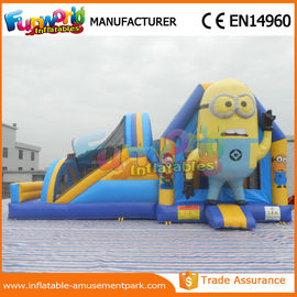 Durable Inflatable Spongebob Combo bounce house with slide / Inflatable Combo Units