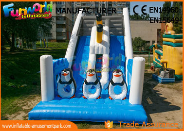 Penguin Double Sided Outdoor Commercial Inflatable Slide Durable And Fireproof
