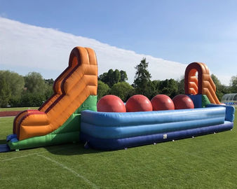 Outdoor Party Game Wipeout Inflatable Obstacle Course Big Balls Combo Bouncer