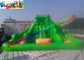 Green Waterproof Outdoor Inflatable Water Slides Commercial Water Pool Slide
